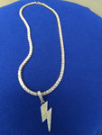 14k Ice out Gold filled 20inch Tennis and Charm