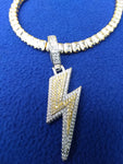 14k Ice out Gold filled 20inch Tennis and Charm