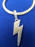 14k Ice out Gold filled 20inch Tennis and Charm