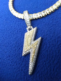 14k Ice out Gold filled 20inch Tennis and Charm