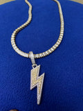 14k Ice out Gold filled 20inch Tennis and Charm