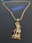 14k 3mm Gold filled Cuban link Chain and Pendant