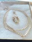 18k Gold Filled 4mm Chain and Pendant