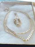 18k Gold Filled 4mm Chain and Pendant