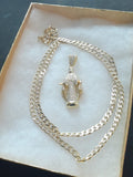 18k Gold Filled 4mm Chain and Pendant