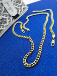 14k 6mm Gold Plated Flat lock Cuban link Chain and bracelet set