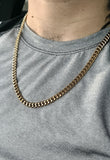 14k 6mm Gold Plated Cuban Link Chain  cuban link lock