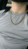 14k 6mm Gold Plated Cuban Link Chain  cuban link lock