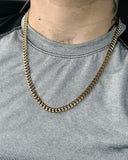 14k 6mm Gold Plated Cuban Link Chain  cuban link lock