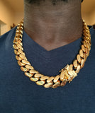 14k gold-plated Miami Cuban Link 22mm Big Chain