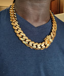 14k gold-plated Miami Cuban Link 22mm Big Chain