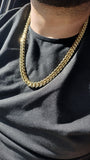 14k gold-plated flat Cuban Link 12mm chain