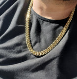 14k gold-plated flat Cuban Link 12mm chain