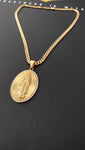 14k Gold Plated 6mm Cuban link Chain and Pendant