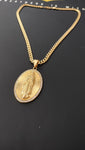 14k Gold Plated 6mm Cuban link Chain and Pendant