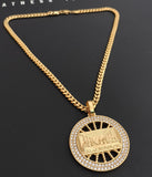 14k Gold Plated 6mm Cuban link Chain and Pendant