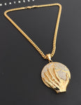 14k Gold Plated 6mm Cuban link Chain and Pendant