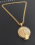 14k Gold Plated 6mm Cuban link Chain and Pendant