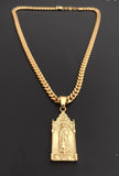 14k Gold Plated 6mm Cuban link Chain and Pendant