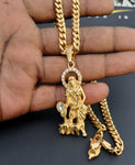 14k Gold Plated 6mm Cuban link Chain and Pendant