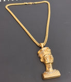 14k Gold Plated 6mm Cuban link Chain and Pendant