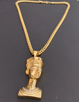 14k Gold Plated 6mm Cuban link Chain and Pendant