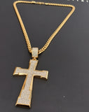 14k Gold Plated 6mm Cuban link Chain and Pendant