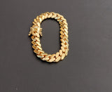 Gold Plated Miami Cuban link 15mm Bracelet