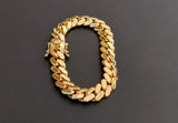 Gold Plated Miami Cuban link 15mm Bracelet