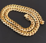 14k Gold Plated Miami Cuban Link 12mm 24inch Chain