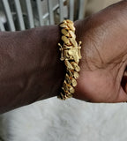 Gold Plated Miami Cuban link 12mm Bracelet