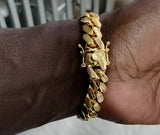 Gold Plated Miami Cuban link 12mm Bracelet