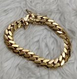 Gold Plated Miami Cuban link 12mm Bracelet