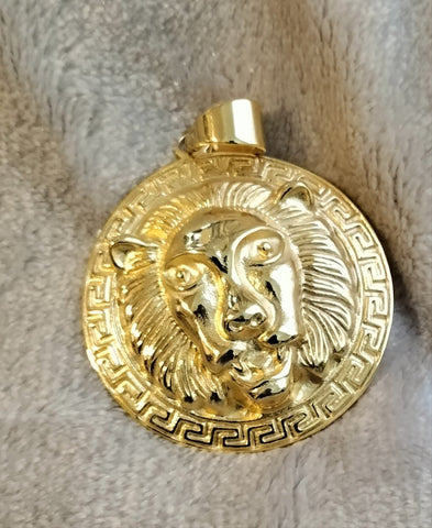 14k gold plated Lion pendant