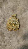 14k gold plated Lion pendant