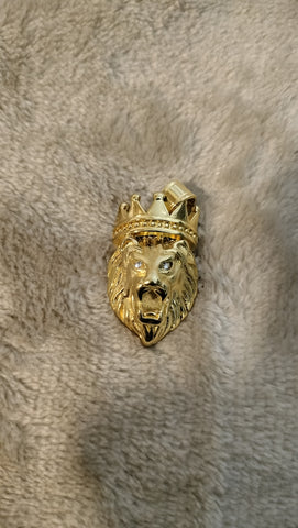 14k gold plated Lion pendant