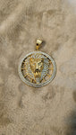 14k gold plated Lion pendant