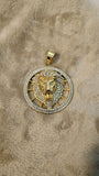 14k gold plated Lion pendant