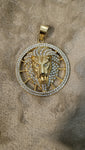 14k gold plated Lion pendant