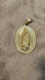 14k gold plated Virgin Mary pendant