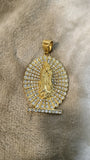 14k gold plated Virgin Mary pendant