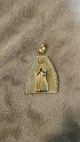 14k gold plated Virgin Mary pendant