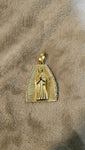 14k gold plated Virgin Mary pendant