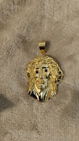 14k gold plated Jesus pendant