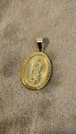 14k gold plated Virgin Mary pendant