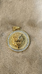 14k gold plated Lion pendant