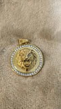 14k gold plated Lion pendant