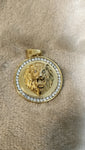 14k gold plated Lion pendant