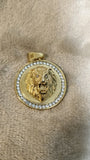 14k gold plated Lion pendant