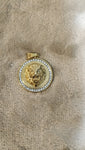 14k gold plated Lion pendant